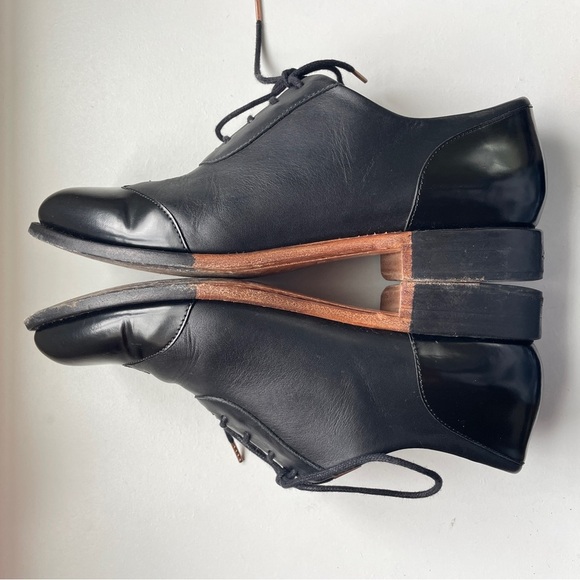 The Office of Angela Scott Black Leather Oxfords Mr. Evans Style 7 37 - Picture 9 of 12